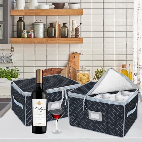 Wine glass storage box with - storage,