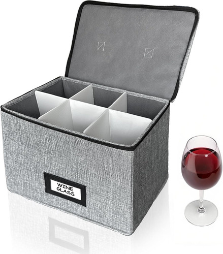 Wine glass storage - glass, box