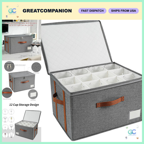 Wine glass storage box with - wine,