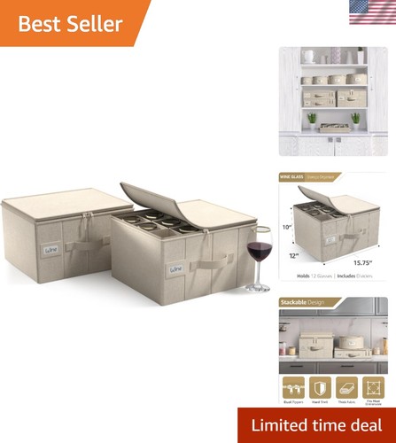 Durable wine glass storage box - wine,