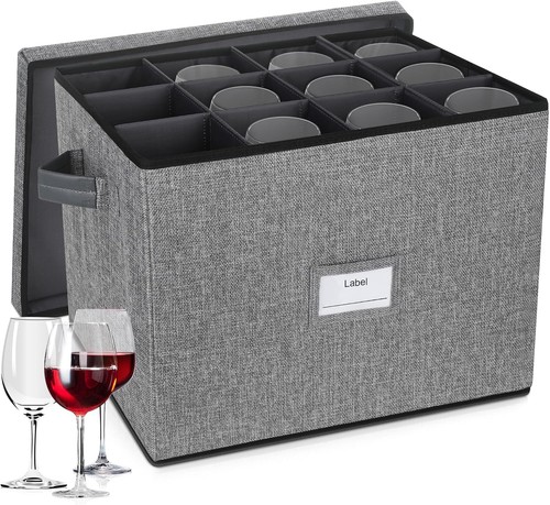 Stackable wine glass storage - glass,